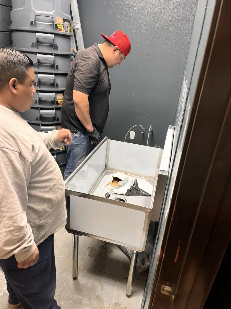 Commercial plumbing and sink installation in Hanson